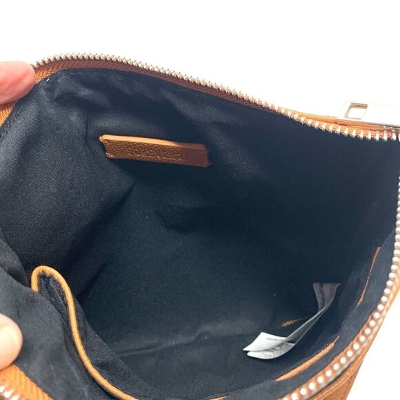 Forever 21 Small Crossbody Bag Caramel Vegan Leather 9"x9"x1" - Picture 6 of 8